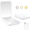 Kintion Specchio tascabile ricaricabile, ingrandimento 1X/3X, LED, compatto, da viaggio, 3 temperature di colore, dimmerabile, 400 mAh, specchio compatto portatile, piccolo specchio da borsetta da
