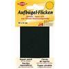 Kleiber - Nastro per riparazioni termoadesivo in Cotone Extra Morbido e Sottile 30 x 6 cm, Nero
