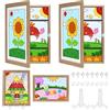 SelfTek Cornice Porta Disegni Bambini A4, 2 Pezzi Cornice Apribile Frontale per Disegni Bambini, con Supporto, Fino a 150 Fogli, Ideale per Casa, Scuola, Regalo (Legno)