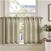 TOPICK Tenda Cucina Tende Corte Piccole Brise Taupe 90x75 cm 2 Pannelli