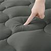 DUANDUAN Topper per materasso 90x200cm, topper morbido, coprimaterasso con tasche profonde, coprimaterasso lavabile in lavatrice, grigio scuro