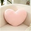 JPORSHU Morbido cuscino decorativo a forma di cuore, in finta pelliccia, per letto, divano e stanza, per donne, ragazze e bambini (25 x 33 cm, rosa)
