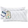 Utopia Bedding Cuscini trapuntati, Set di 2, 40 x 70 cm, Bianco