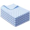 ZOLLNER 5 Strofinacci, 100% Cotone, 46x70 cm - Super assorbenti e robusti canovacci - Lavabili a 60°C - qualità gastronomica - certificati Oeko-Tex®, a quadretti blu