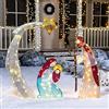 MIHTRA Ornamento da Giardino per Esterni, presepe illuminata per Esterni,Set di natività Natalizia, presepe Illuminato a LED Sacra Famiglia per Cortile, All'aperto Yard Decorazioni Natalizie ( Color : D )