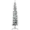 vidaXL Albero Natale Artificiale Sottile a metà Neve Fioccata 180 cm