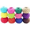 CHUANGOU 12 rotoli spago iuta colorata corda naturale per confezioni regalo e decorazioni fai da te