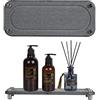 ROSSOM Organizer per lavello da Cucina, Sottobicchieri diatomite assorbenti d'Acqua, Organizer per lavello da Cucina, Vassoio in Pietra per Bottiglie di Acqua di Sapone (Dark Grey A)