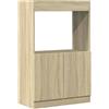 vidaXL Credenza Rovere Sonoma 63x33x100 cm in Truciolato, libreria portaoggetti, ante moderno