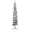 vidaXL Albero Natale Artificiale Sottile a metà Neve Fioccata 240 cm