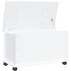 vidaXL Cassapanca con Ruote ALTA Bianca 73x39,5x43 cm Massello di Pino
