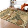 Morbuy Tappeto Salotto Grande Pelo Corto Moderno, Stile Etnico Antiscivolo Moquette, Grandi Dimensioni Soggiorno Bambini Camera da Letto Decorazione Domestica Tappeti (Antico Egitto,80x160cm)