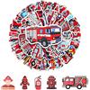 RUNEAY - Adesivi per vigili del fuoco, 100 pezzi, per auto, laptop, valigia, skateboard, moto, feste, decorazione da parete per adulti e bambini
