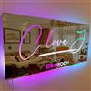 mxn Specchio Con Nome Personalizzato,scritte Neon,Specchio Illuminato Specchio Con Luce LED Specchio Di Affermazione Targa Per Camera Da Letto Idee Regalo Per Natale,San Valentino,Compleanno,Matrimonio