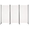 RELAX4LIFE Paravento da Interno, Anti-sbirciate, Telaio in Ferro con Piedi Stabili ad Arco, Pannelli Rimovibili, 3 Pannelli, 260x183cm, Beige