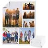 Lehaha Coperta personalizzata da collage di foto per bambini o adulti,coperte flanella per animali domestici personalizzate con foto per ragazzi e ragazze, regalo compleanno per famiglia(150x200cm)
