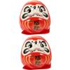 Artibetter 2 Pezzi Dharma Uova Mini Tumbler Decorazioni Giapponesi Mini Figurine Daruma Decor Giapponese Ochoko Giapponese Ornamento Giapponese Daruma Figurine Fortuna Daruma Mascotte