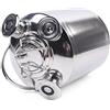 JINPRDAMZ Contenitore per la pulizia della birra da 10 l, in acciaio inox, color argento, con coperchio a 3 teste, per la pulizia della birra, per la casa, hotel, bar, pub