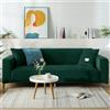DOTBUY-SHOP Velluto Fodere Copripoltrona 1 Posto / 2 3 4 Posti Copridivano Elasticizzato, Fodere Copridivani Tinta Unita, Fodere Copridivani Universale (1 Posto,Verde Scuro)