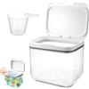 HXXWEUS Contenitore Detersivo Polvere, 4,5L Trasparenti Dispenser Detersivo Lavatrice in Plastica, Dispenser Detersivo Lavatrice con Misurino, Conservazione Per Detersivo, per Bombe da Bagno, Profumo