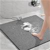 ACTIUSIS Tappeto doccia antiscivolo, tappetino da bagno in luffa, tappetini da doccia morbidi e confortevoli, tappetino da vasca - inserto da doccia antiscivolo - famiglie(60 x 60 cm, grigio)