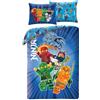 Halantex Lego Ninjago Copripiumino Singolo 140x200 + Federa Microfibra Oeko-Tex | Set lenzuola reversibile | Microfibra morbida asciugatura rapida | Licenza Lego | 4-12 | Regalo | Lavabile in lavatrice
