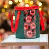 BAKAJI Borsa Scatola Portaoggetti per Ornamenti Decorazioni e Addobbi Natalizi, Contenitore Palline di Natale e Luci per Albero Natalizio, Portatutto con Maniglie per Trasporto e Finestra Trasparente