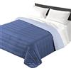 Tata Home Trapunta Invernale Double Face Singola Imbottita 300 gr/mq Piumone Caldo Letto 1 Piazza 160x260 cm Bicolor Made in Italy Tinta Unita Colore Azzurro Blu