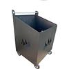 CASAMANIASHOPPING Carrello portalegna ferro battuto con fiamma 42x38x62h cm (NERO ANTRACITE)
