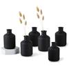 Sziqiqi Vasi per Steli Nero Piccoli: Set Di 6 Mini Vaso In Metallo Decorativi Di Forma Cilindrica Per Fiori Secchi Artificiali Moderno Vaso Opaco per Soggiorno Tavolo da Pranzo Camera da Letto