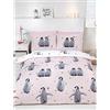 Rapport Home Rapport, Set Copripiumino con Pinguini, Pink, Doppio