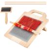 BENECREAT Pettine per Infeltrire Ad Ago, 36,2 x 32 x 16 cm, set completo di pennelli per lana per miscelare colori, organizzazione di fibre di lana, Kit Di Strumenti per Infeltrimento Di Lana