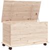 vidaXL Opbergkist met wielen ALTA 73x39,5x43 cm massief grenenhout