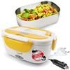 Spice Amarillo Plus Scaldavivande Portatile Lunch Box Doppio Voltaggio Double Voltage 220V-12V con vaschetta 1,5 L Estraibile + Set 3 Posate in Acciaio Inox, SPP013-DVFOR, Bianco, L