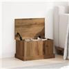 Festnight Baule da Interno, Cassapanca Contenitore Legno, Rovere Artigianale 30x50x28 cm
