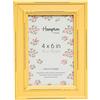 Hampton Frames | Cornice portafoto | 10x15 cm, giallo vetro, MDF effetto invecchiato | Profilo largo, orientamento verticale/orizzontale, supporto da tavolo/parete | Decorazione casa
