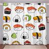 Tbrand Tende per finestra a tema sushi, motivo: cartone animato giapponese, tende in stile giapponese, per camera da letto e salotto, decorazione carina per la stanza, per bambini e ragazzi, 167,6 x