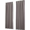 heimtexland®, 1 coppia di tende oscuranti termiche, con nastro per arricciare la tenda, modello 139, Poliestere, fango, AxL 245 x 135 cm