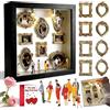 Generico Mini Museum Silhouette Box - Vetrina Dei Ricordi Con Il Nostro Kit Di Shadow Box | Include 11 Mini Cornici E 8 Figurine In Miniatura | Perfetta Come Regalo Per Coppie In Cercadi Un'Esperienza