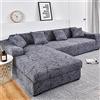 uyeoco Fodera per Divano Elasticizzata con penisola Copridivano Angolare a Forma di L (Copertura Divano Forma di L ne servono Due) (Color : D, Size : 4 posti (235-300cm))