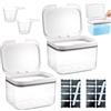HXXWEUS Contenitore Detersivo Polvere, Set di 2 2,8L Dispenser Detersivo Lavatrice, Contenitore Automatico Pop Up per Detersivo, Conservazione per Detersivicon Cucchiai, per Sale per Bagno, Bomba per Bbagno