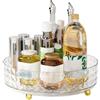 Himilucky Lazy Susan - Giradischi girevole a 360°, portaspezie, organizer per cosmetici per armadio da cucina, dispensa, frigorifero, piano di lavoro, ufficio, bagno, trasparente