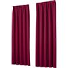 heimtexland®, 1 coppia di tende oscuranti termiche, con nastro per arricciare la tenda, modello 139, Poliestere, rosso bordeaux, AxL 245 x 135 cm
