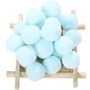 Duories 500 pezzi Mini pompon per il fai da te, pompon da 15 mm, piccole cime, palline, decorazioni in peluche colorate, pompon in feltro per decorare, abbellire, cucire, fai da te, artigianato, blu chiaro