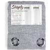 Tex family Tenda Simply Effetto Lino 140x300 cm Grigio - Tinta Unita Semitrasparente - Poliestere con Anelli - Stile Moderno