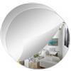 GOYAPRINT Specchio Rotondo Da Parete in Acrilico - Set Da 2 Pezzi per Bagno e Porta (40 cm)