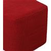 uyeoco Fodera per Poggiapiedi Quadrata Elasticizzata Copri Ottomano 45 X 45/35 * 35cm Copri Pouf Fodera per Ottomana, Jacquard Fodera per Pouf,Lavabile in Lavatrice (Color : W, Size : 50x50cm)