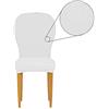 BIANCALUNA Coppia Copri seggiola Genius 4D coprisedia con Imbottitura L720 Bianco