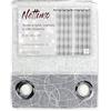 Tex family Nettuno Ricamata a Righe 140x300 cm Grigio con Lurex - Stile Moderno - Poliestere Semitrasparente con Anelli