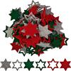 jenich (2cm + 3.4cm) 240 Pezzi Adesivi Natalizi in Feltro Adesivi in Feltro Natale Adesivi Forma Stelle Scrapbooking Decorazioni Addobbi Regalo Natale Fai da Te Biglietti d'auguri DIY